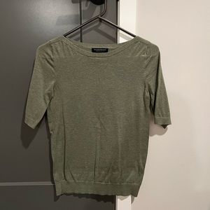 Banana Republic Army Green Stretch Cotton Shirt - XS